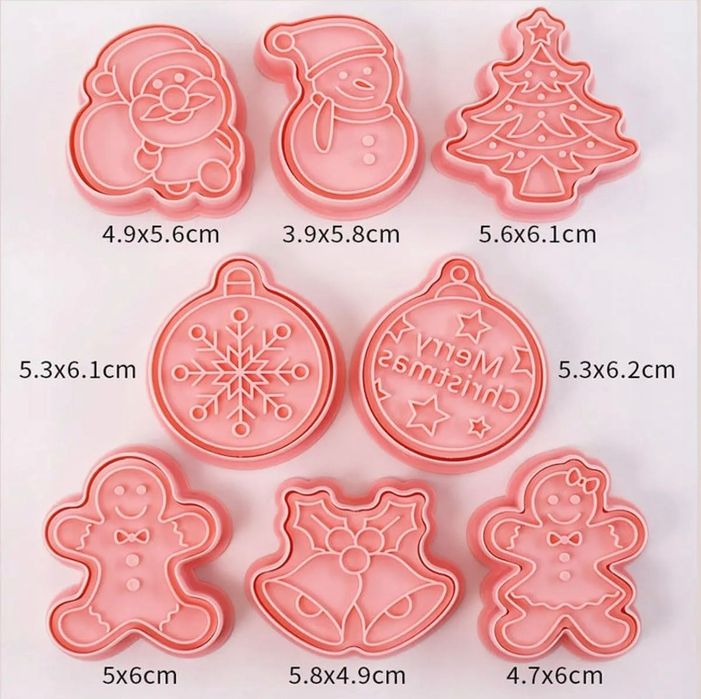 Foremki Formy Do Pierników Ciastek 8szt.