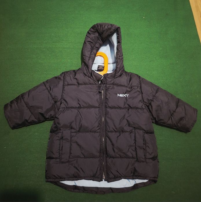 Kurtka zimowa chłopięca granatowa kurteczka NEXT r.74/80 na 6/9 mscy