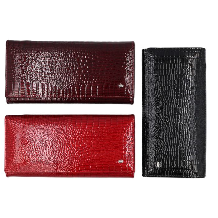 Гаманець жіночий шкіряний лак червоний бордо Balisa Кошелек красный