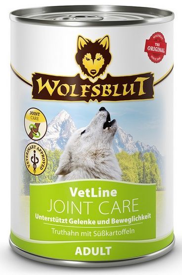 Bezzbożowa karma dla psa z chorymi stawami Wolfsblut Indyk Bataty 395g