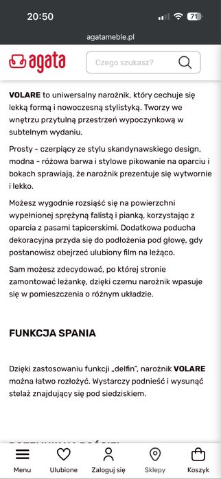 Narożnik VOLARE  Agata Meble