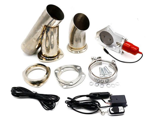 Valvula eletrica bypass borboleta de escape em inox 63mm/76mm NOVO