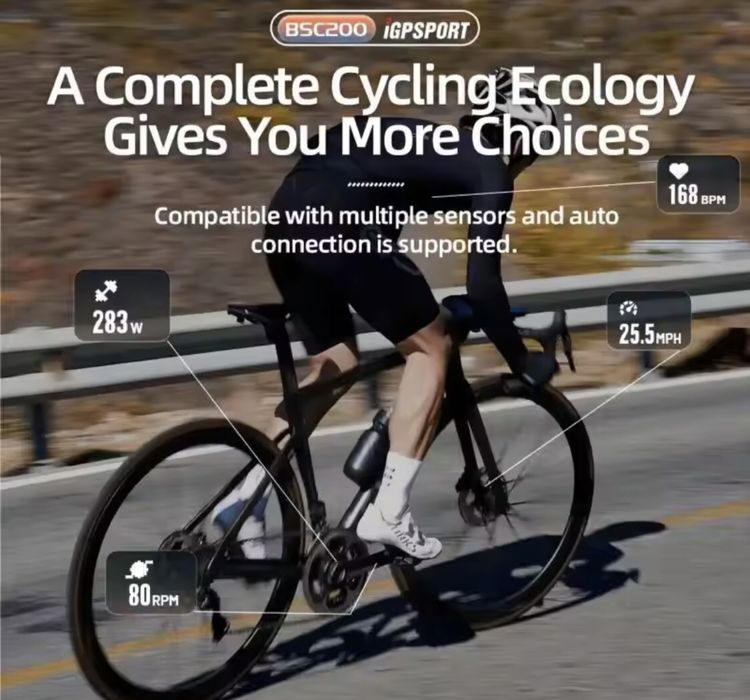 Акция набор IGPSPORT BSC200 велокомпьютер крепление чехол пленка шнур