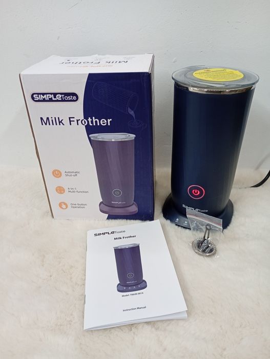 SimpleTaste 4-in-1 electric milk frother for latte, cappuc