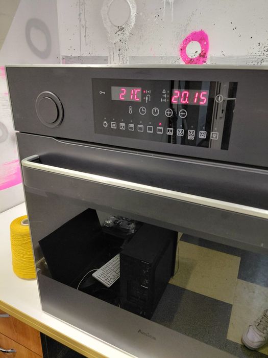 ТОП 2в1 духовка пароварка духова шафа з паром печка с паром Amica EB533BA+ IN Steam