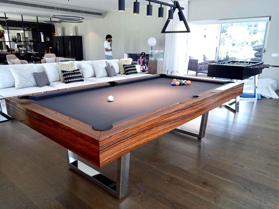 Bilhares europa mod new york pau ferro inox polido