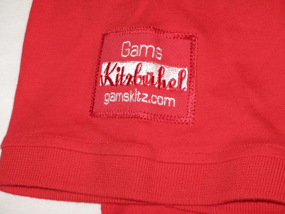 koszulka polo Kitzbühel Austria haft niemiecka czerwona solidna L XL