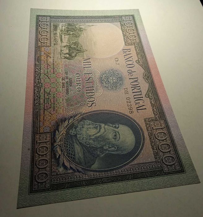 Nota 1000$00 escudos 1942 - Portes Grátis