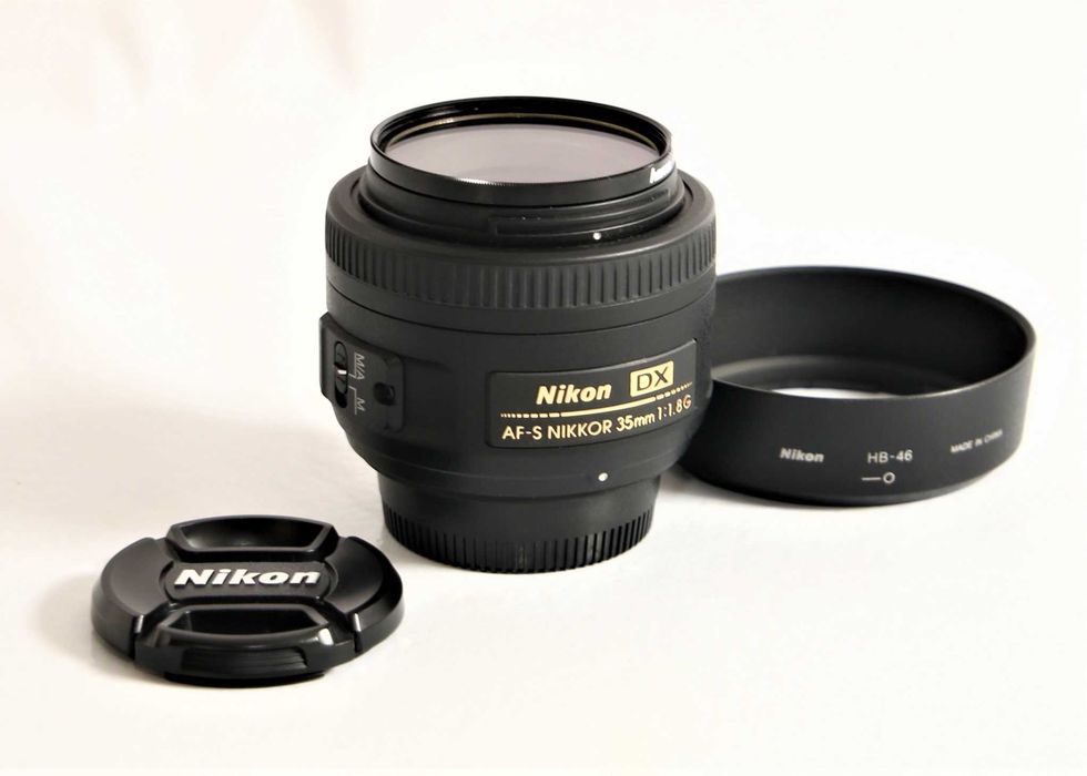 Lente Nikon AF-S 35mm f\1.8 objetiva em excelentes condições