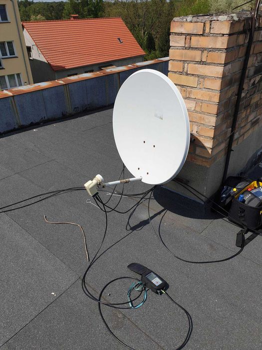 Ustawianie anten, Montaż anten satelitarnych i naziemnych DVB-T2