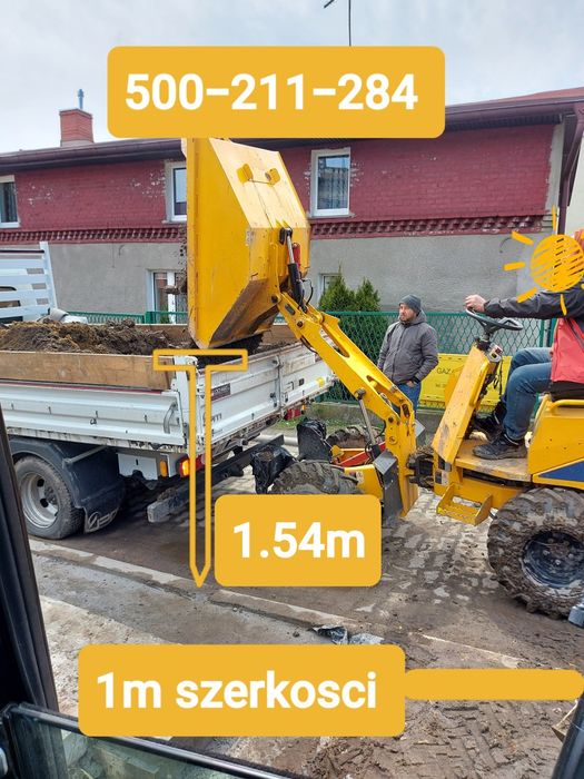 Minikoparka Transport Laweta Wywrotka Wozidło