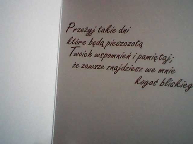 Komplet (nr 3) kartek okolicznościowych z życzeniami (motyw kwiatowy)