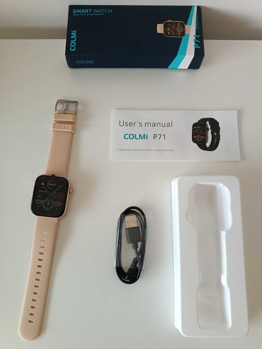 Smartwatch Dourado COLMI / Recebe Chamadas / Ecrã 1.9 / IP68 (NOVO)