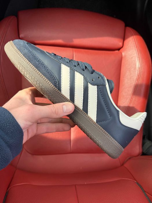 (ОПЛАТА ПІСЛЯ ОГЛЯДУ)Adidas Samba Blue White Адідас Самба Синьо-білі