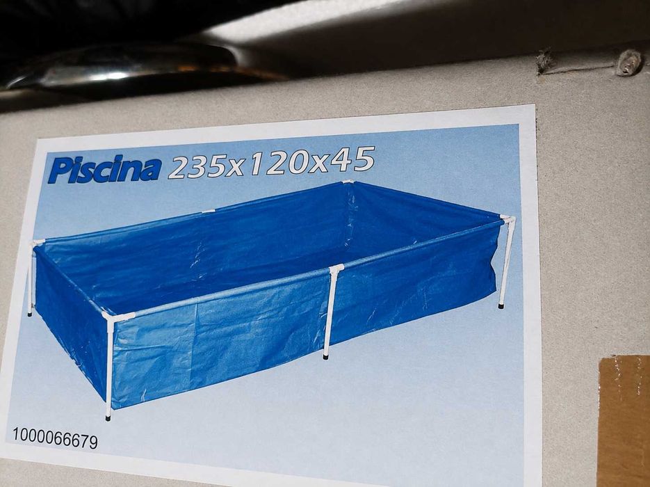 Piscina Tubular Retangular 235x120x45 cm – Como Nova!