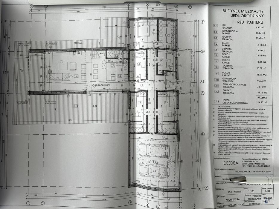 Indywidualny projekt domu jednorodzinnego, styl "Nowoczesnej Stodoły"