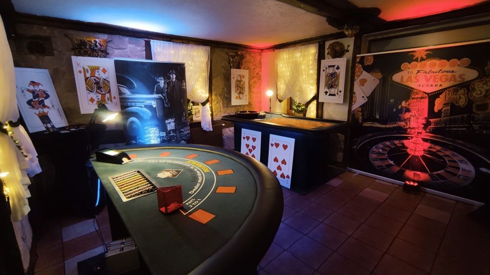 Stół stolik Ruletka zabawa w kasyno w klimacie Las Vegas mobilne