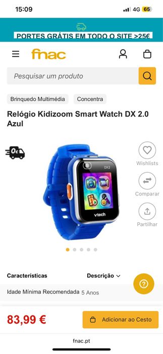 Kidizoom Camera and Watch64752260250242124