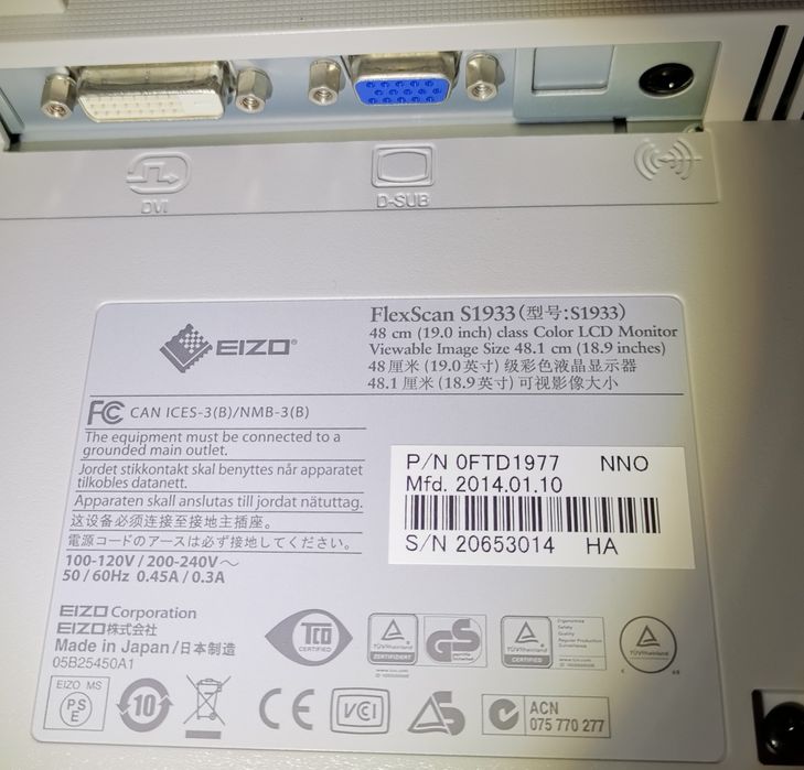 Monitor Eizo 19" LCD. Óptimas condições