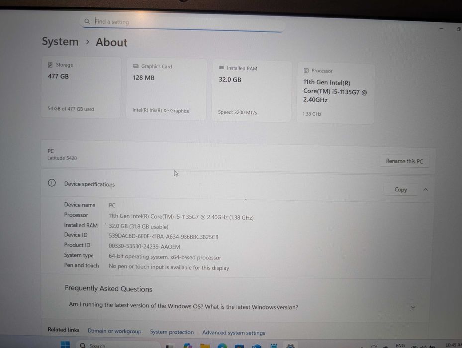 Biznesowy DELL 5420 i5-1135G7 32GB RAM 512SSD NvMe + stacja dokująca!