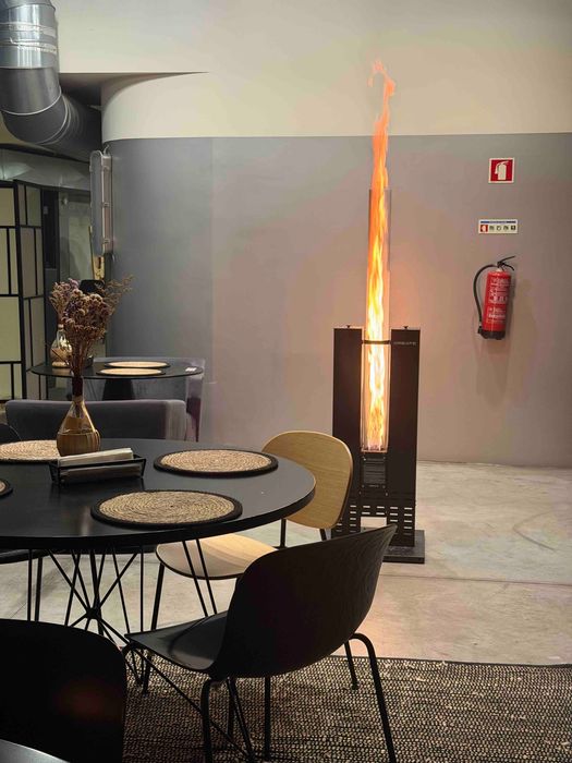 3x Aquecedores de Exterior a Pellets (Design Fire Tube) Novos Montados
