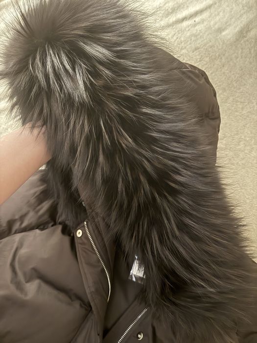 Куртка пух / перо з натуральним хутром (песець)