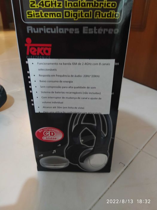 Auscultadores / Auriculares Estéreo da TEKA 2.4GHz Wireless