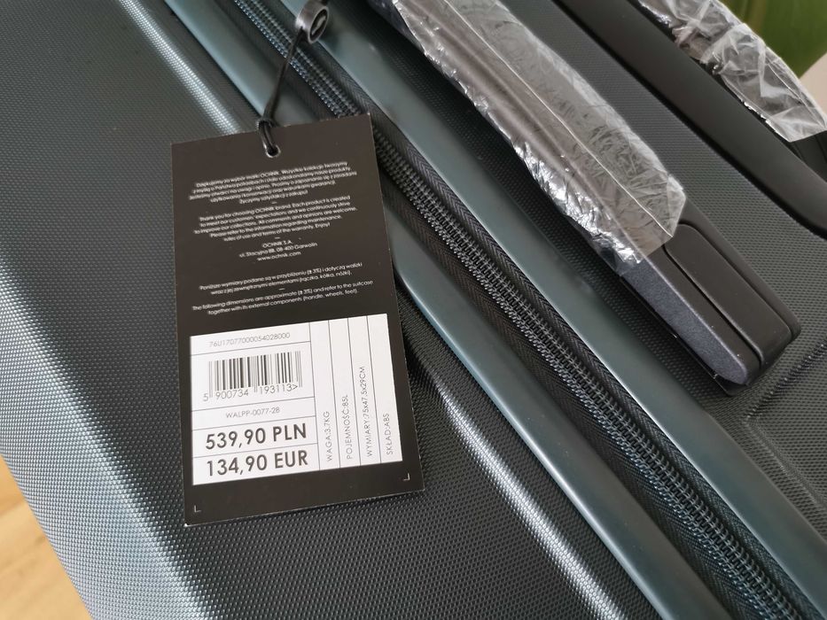 Duża walizka kabinowa Ochnik 28" (75x47,5x29 cm)