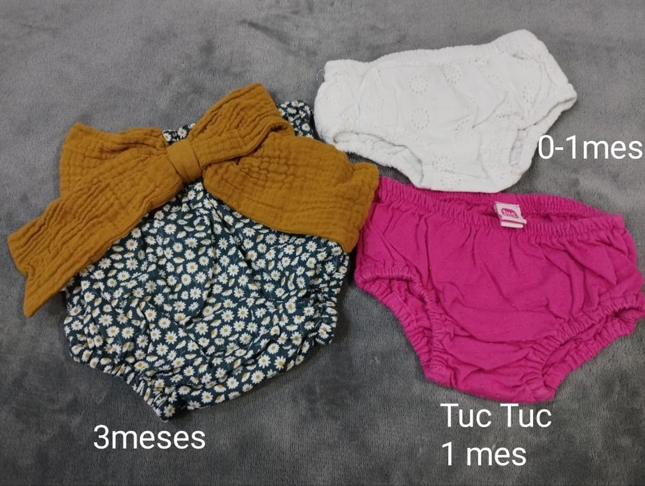 Lote calças bebe menina 3-12M
