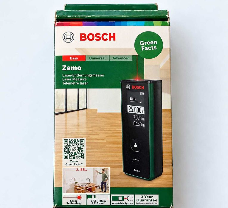 Dalmierz laserowy BOSCH Zamo 25 m – miernik odległości ±2 mm