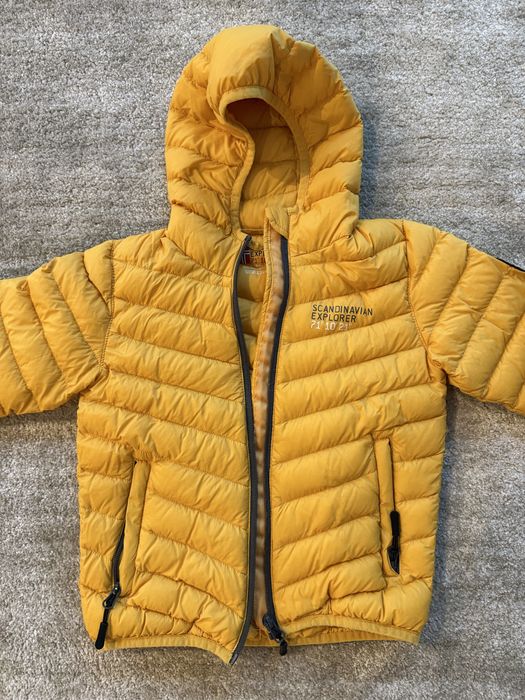 Kurtka puchowa 116 zolta Scandinavian Explorer jak nowa
