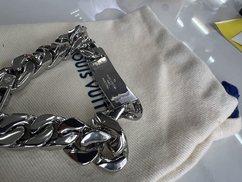 Браслет LOUIS VUITTON monogram logo Silver Color