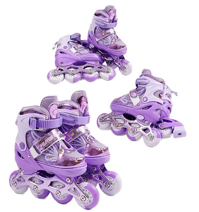 Роликові ковзани розсувні р 27-30,29-33,34-38 з шоломом і захистом