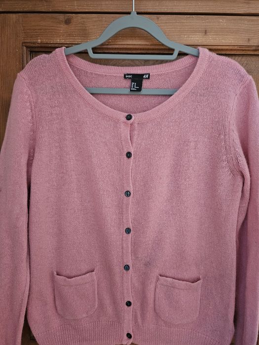 Miękki sweter/kardigan z angorą r M/38/10