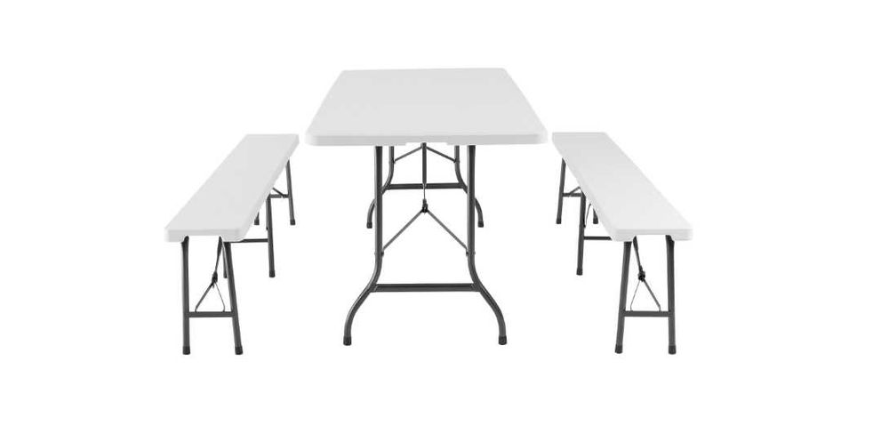 Conjunto de Campismo Dobrável, Branco (SELADO, NOVO)