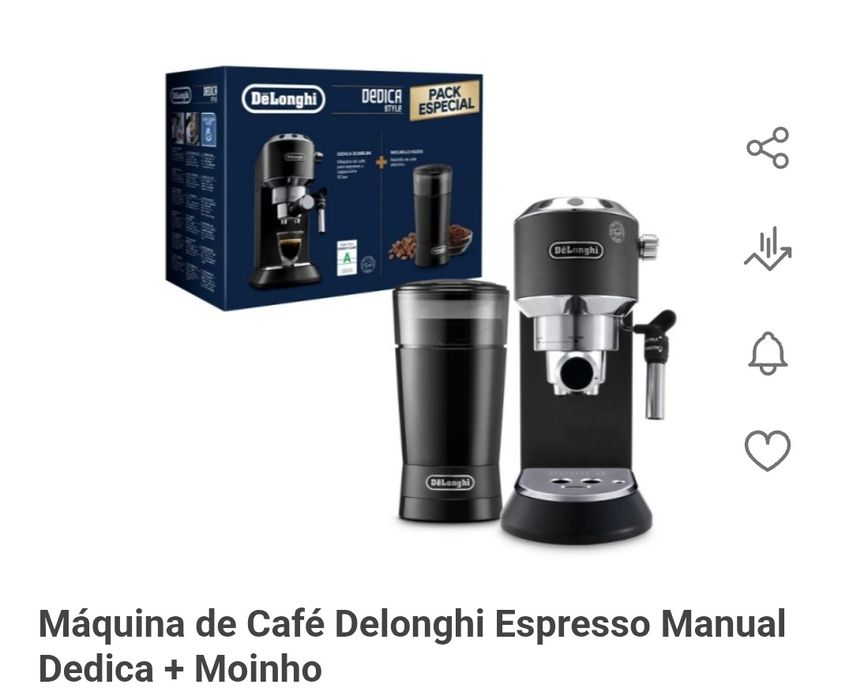 Máquina de Café Expresso Delonghi Dedica Style EC685BK