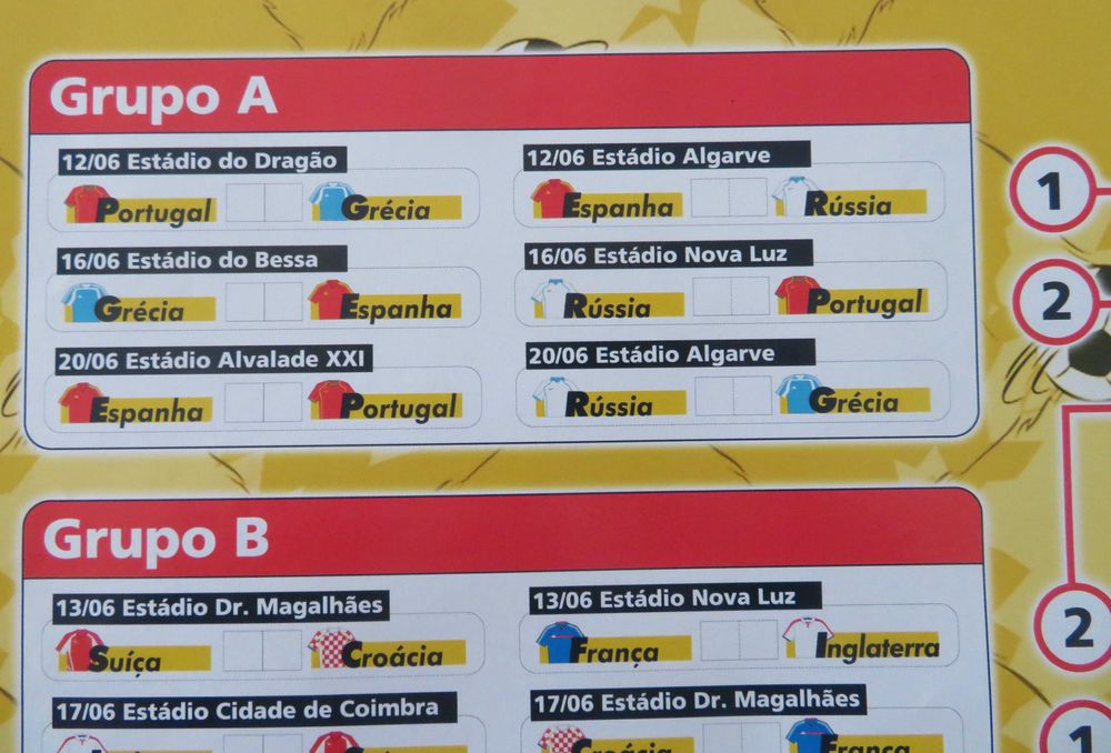 CADERNETA Poster/Selecção Euro 2004 (BOLYCAO) - Rara
