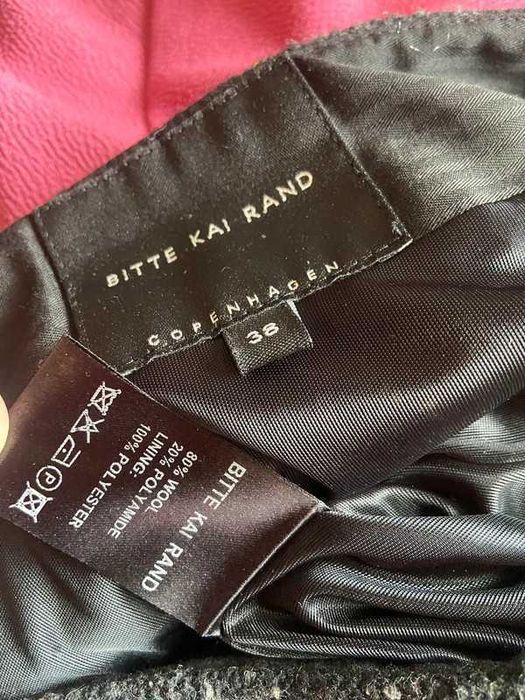 36 38 bitte kair rand wool welna basic midi spodnica trapez capsule