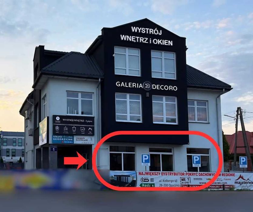 Wynajmę lokal 167 m² – Parter – ul. Kwiatowa 1 - (OBOK STAROSTWA) - OPOCZNO
