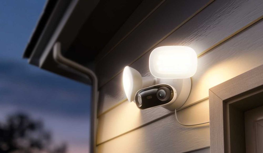 câmara de segurança Reolink Elite Pro Floodlight PoE, nova e sem uso.
