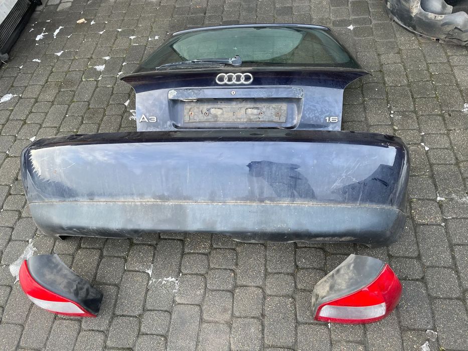 ZDERZAK TYŁ TYLNY klapa lampa lewa prawa AUDI A3 8L lift LZ5L