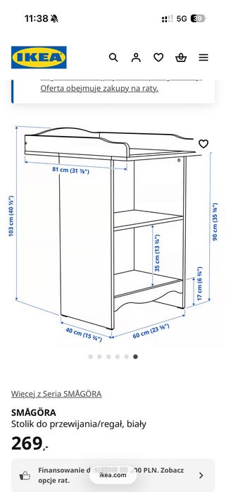 Przewijak Ikea używany