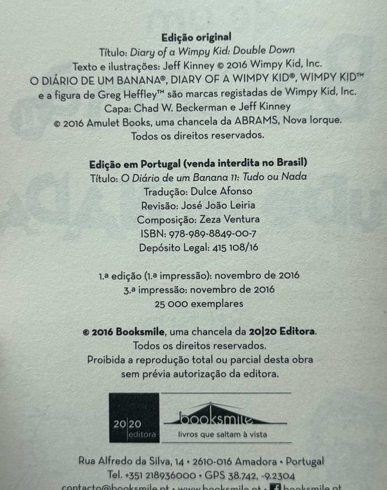 O Diário de um Banana N.º 11 - Tudo ou nada, de Jeff Kinney