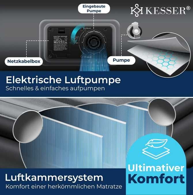 Materac dmuchany podwójny samopompujący