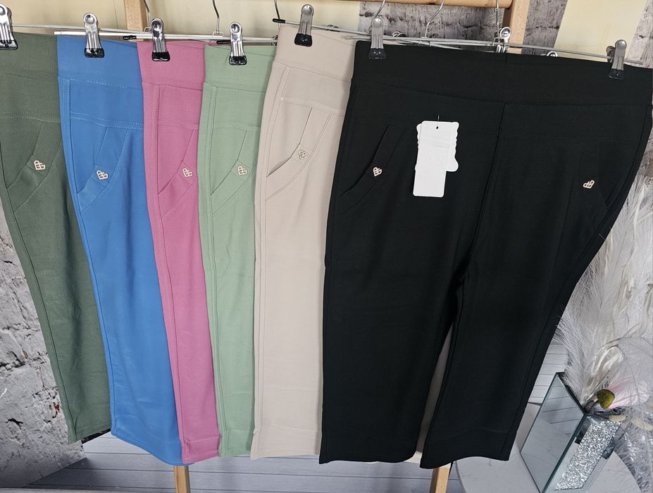 Świetne duże spodnie rybaczki Kolory