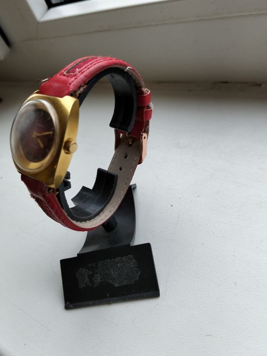 Позолоченные.Часы Заря.Zaria mabe in USSR. Gold plated au10 . Ремешок