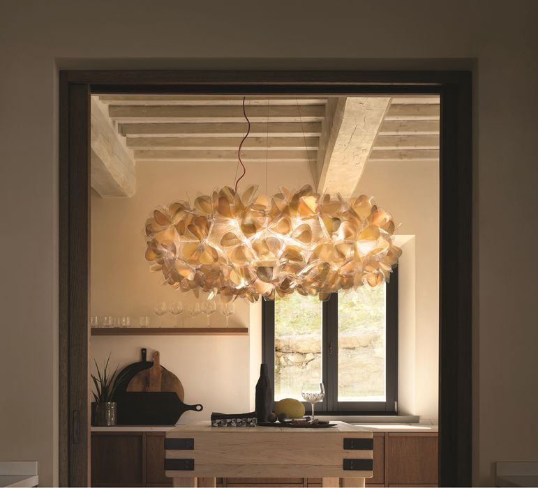 Candeeiro Clizia suspension 130cm Gold