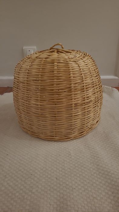 Abajur em palhinha campestre