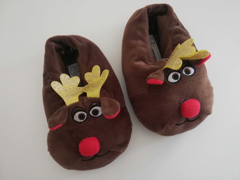 Pantufas infantis "rena" - em excelente estado! Tam.30 - 31