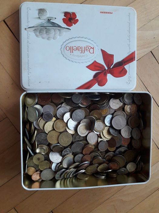 Duży zestaw monet zagranicznych